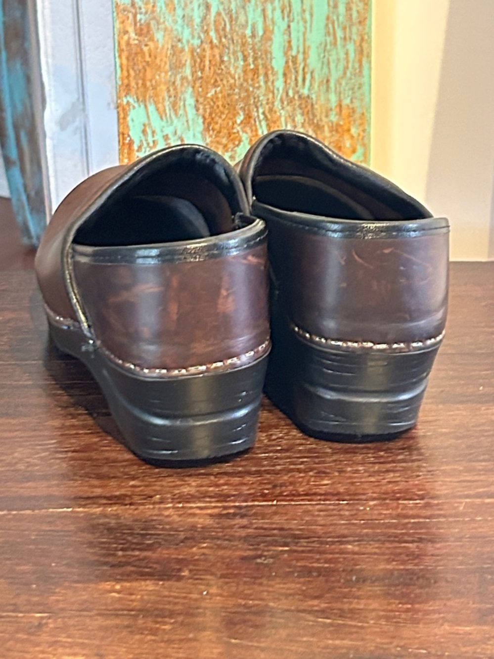 Dansko Brown Oiled Leather Professional Clogs - Picture 3 of 8